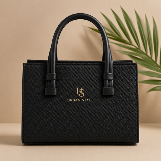 Urban Style Noiré Woven Leather Tote Bag for Women
